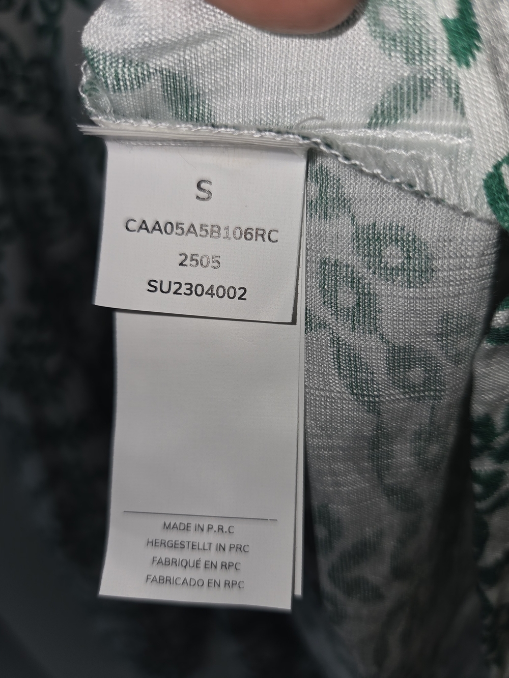 Cupshe White & Green V-Neck Printed Midi Dress - Picture 6 of 9